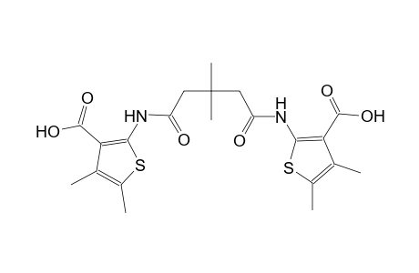 3-thiophenecarboxylic acid, 2-[[5-[(3-carboxy-4,5-dimethyl-2-thienyl)amino]-3,3-dimethyl-1,5-dioxopentyl]amino]-4,5-dimethyl-