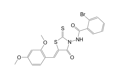 2-bromo-N-[(5Z)-5-(2,4-dimethoxybenzylidene)-4-oxo-2-thioxo-1,3-thiazolidin-3-yl]benzamide