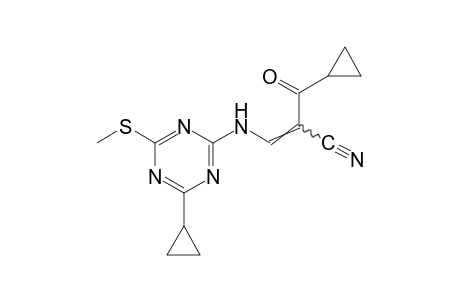 2-(cyclopropylcarbonyl)-3-{[4-cyclopropyl-6-(methylthio)-s-triazin-2-yl]amino}acrylonitrile