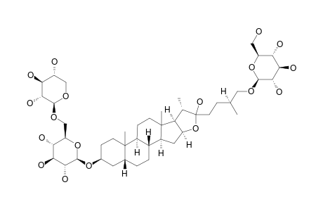 #25;TRIGONEOSIDE-IIA;26-O-BETA-D-GLUCOPYRANOSYL-3-BETA,22-XI,26-TRIHYDROXY-(25S)-5-BETA-FUROSTANE-3-O-[BETA-D-XYLOPYRANOSYL-(1->6)]-BETA-D-GLUCOPYRANOSIDE