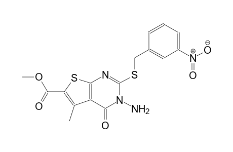 methyl 3-amino-5-methyl-2-[(3-nitrobenzyl)sulfanyl]-4-oxo-3,4-dihydrothieno[2,3-d]pyrimidine-6-carboxylate