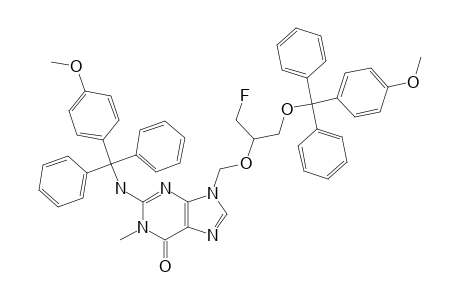 N-(1)-METHYL-N-(2)-(P-ANISYLDIPHENYLMETHYL)-9-[[1-(P-ANISYLDIPHENYLMETHYL)-3-FLUORO-2-PROPOXY]-METHYL]-GUANINE