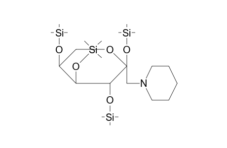 .beta.-d-Fructose, 1-deoxy-1-piperidino-tetrakis-O-(trimethylsilyl)-