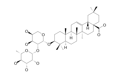 3-O-ALPHA-L-RHAMNOPYRANOSYL-(1->2)-ALPHA-L-ARABINOPYRANOSYL-OLEANOLIC-ACID