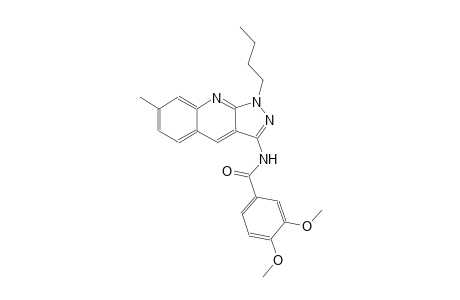 N-(1-butyl-7-methyl-1H-pyrazolo[3,4-b]quinolin-3-yl)-3,4-dimethoxybenzamide