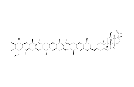 LINEOLON-3-O-BETA-D-GLUCOPYRANOSYL-(1->4)-BETA-D-OLEANDROPYRANOSYL-(1->4)-BETA-D-CYMAROPYRANOSYL-(1->4)-BETA-D-OLEANDROPYRANOSYL-(1->4)-BET