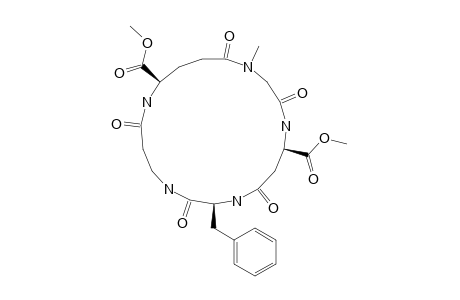 CYCLO-[BETA-ALA-(R)-GLU-ALPHA-OME-GAMMA-SAR-(R)-ASP-ALPHA-OME-BETA-(S)-PHE];ROTAMER-#1