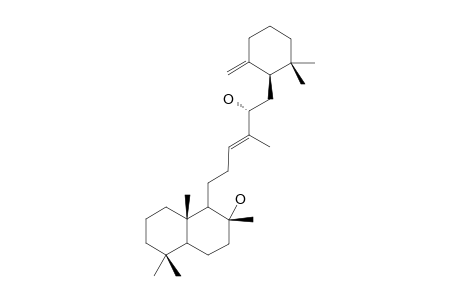 #2;(1R,2R,4AS,8AS,3'E,5'S,1''S)-(+)-1-[6'-(2'',2''-DIMETHYL-6''-METHYLENECYCLOHEXYL)-4'-METHYL-5'-HYDROXYHEX-3'-ENYL]-2,5,5,8A-TETRAMETHYLDECAHYDRONAPHTHALEN-2-OL