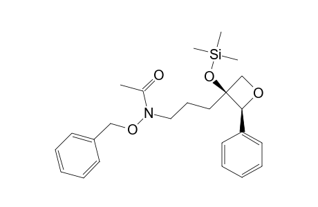 (2RS,3RS)-N-BENZYLOXY-N-[3-[2-PHENYL-3-[(TRIMETHYLSILYL)-OXY]-OXETAN-3-YL]-PROPYL]-ACETYLAMIDE