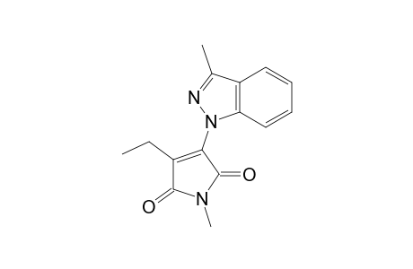 3-Ethyl-1-methyl-4-(3-methyl-1H-indazol-1-yl)-1H-pyrrole- 2,5-dione