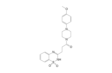 3-{3-[4-(4-methoxyphenyl)-1-piperazinyl]-3-oxopropyl}-2H-1,2,4-benzothiadiazine 1,1-dioxide