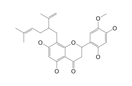 SOPHORAFLAVANONE_K;5,7,2',4'-TETRAHYDROXY-8-LAVANDULYL-5'-METHOXY-FLAVANONE