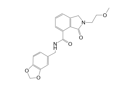 N-(1,3-benzodioxol-5-ylmethyl)-2-(2-methoxyethyl)-3-oxo-4-isoindolinecarboxamide