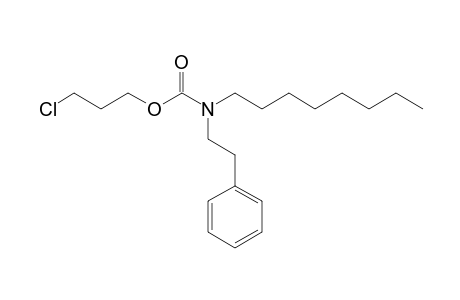 Carbonic acid, monoamide, N-(2-phenylethyl)-N-octyl-, 3-chloropropyl ester