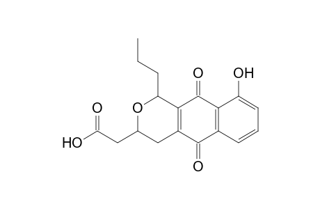 3,4-Dihydro-9-hydroxy-5,10-dioxo-1-propyl-1H-naphtho[2,3-c]pyran-3-acetic acid