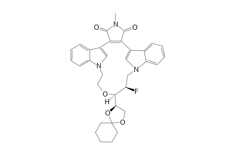 #11B;(18R,19R)-18-[(2-R)-1,4-DIOXASPIRO-[4.5]-DECANYL]-19-FLUORO-4-METHYL-17-OXA-4,14,21-TRIAZAHEXACYCLO-[19.6.1.1(7,14).0(2,6).0(8,13).0(22,27)]-NONACOSA-1(28