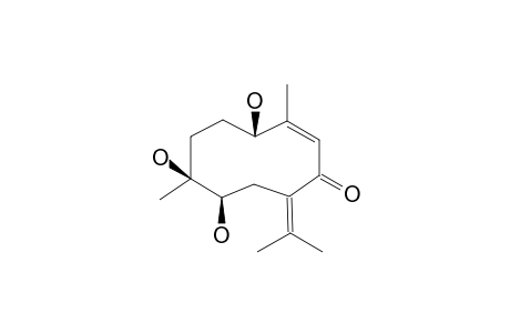 HEYNEANONE_A;1-BETA,4-BETA,5-BETA-TRIHYDROXY-7-(11),9-GERMACRADIEN-8-ONE