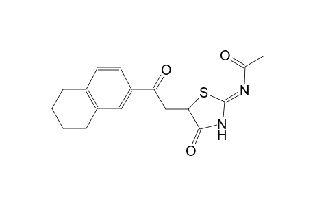 acetamide, N-[(2Z)-4-oxo-5-[2-oxo-2-(5,6,7,8-tetrahydro-2-naphthalenyl)ethyl]thiazolidinylidene]-