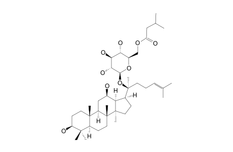 3-BETA,12-BETA,(20S)-TRIHYDROXY-DAMMAR-24-ENE-20-O-BETA-D-GLUCOPYRANOSYL-6'-ISOBUTYRYLESTER