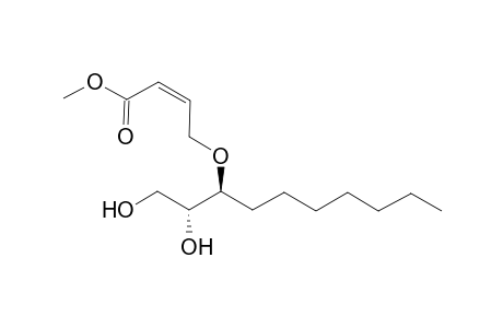 (2Z,6S,7R)-7,8-Dihydroxy-5-oxa-6-heptyl-2-octenoic acid methyl ester