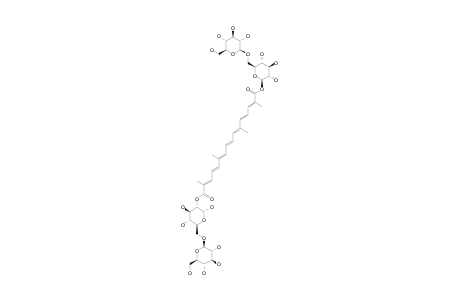 NEOCROCIN;ALL-TRANS-CROCETIN-BETA-D-GENTIOBIOSYL-BETA-D-GLUCOPYRANOSYL-(1->6)-D-2-DEOXY-GLUCOPYRANOS-2-YLESTER;ALPHA-ISOMER