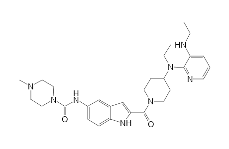 1-[[5-[(4-Methyl-1-piperazinyl)carbonyl]amino]indol-2-yl]carbonyl]-4-[N-ethyl-N-[3-(ethylamino)-2-pyridinyl]amino]piperidine