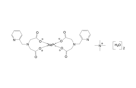 TETRAMETHYLAMMONIUM BIS{[(2-PYRIDYL)METHYL]IMINODIACETATO}NEODYMATE (III), DIHYDRATE