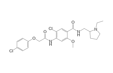 6'-chloro-2-(p-chlorophenoxy)-4'-{[(1-ethyl-2-pyrrolidinyl)methyl]carbamoyl}-m-acetanisidide