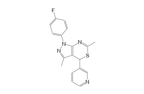 pyrazolo[3,4-d][1,3]thiazine, 1-(4-fluorophenyl)-1,4-dihydro-3,6-dimethyl-4-(3-pyridinyl)-