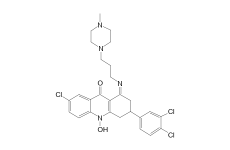 (1Z)-7-Chloro-3-(3,4-dichlorophenyl)-10-hydroxy-1-([(Z)-3-(4-methyl-1-piperazinyl)propyl]imino)-1,3,4,10-tetrahydro-9(2H)-acridinone