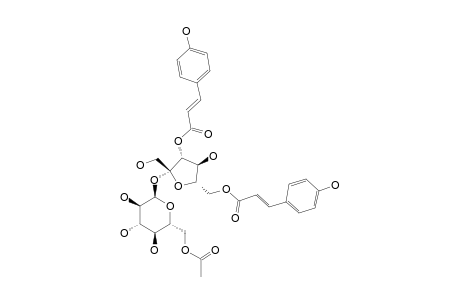 3,6-DI-O-PARA-COUMAROYL-BETA-D-FRUCTOFURANOSYL-6-O-ACETYL-ALPHA-D-GLUCOPYRANOSIDE