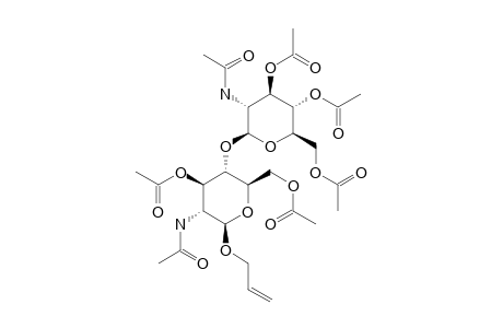 PROP-2-ENYL-O-(3,4,6-TRI-O-ACETYL-2-ACETYLAMINO-2-DEOXY-BETA-D-GLUCOSIDE)-(1:4)-3,6-DI-O-ACETYL-2-ACETYLAMINO-2-DEOXY-BETA-D-GLUCOSIDE;1,4-BOND