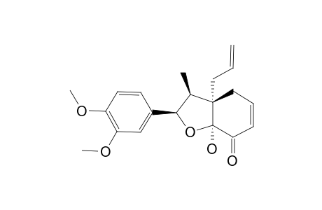 REL-(7R,8S,1'R,2'S)-DELTA(4',8')-2'-HYDROXY-3,4-DIMETHOXY-3'-OXO-8.1',7.O.2'-NEOLIGNAN