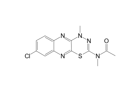 2-(N-ACETYL)-METHYL-AMINO-8-CHLORO-4-METHYL-(4H)-1,3,4-THIADIAZINO-[5,6-B]-QUINOXALINE