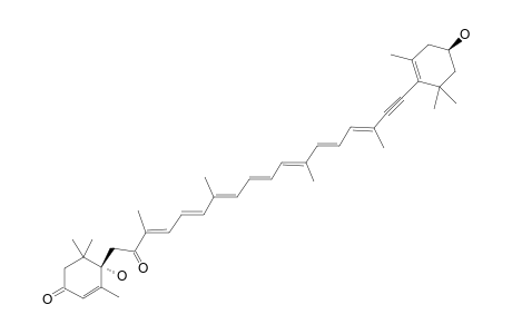 AMAROUCIXANTHIN-B;(6S,3'R)-6,3'-DIHYDROXY-4,5,7',8'-TETRADEHYDRO-7,8-DIHYDRO-BETA,BETA-CAROTEN-2,8-DIONE