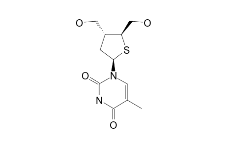 1-[2',3'-DIDEOXY-3'-C-(HYDROXYMETHYL)-4'-THIO-BETA-D-ERYTHRO-PENTOFURANOSYL]-THYMINE