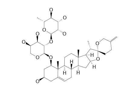 1-BETA,3-BETA-DIHYDROXY-SPIROST-5,25(27)-DIEN-1-O-ALPHA-L-RHAMNOPYRANOSYL-(1->2)-ALPHA-L-ARABINOPYRANOSIDE