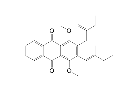 3-(2''-ETHYLPROP-2''-ENYL)-1,4-DIMETHOXY-2-(2'-METHYLBUT-1'-ENYL)-ANTHRAQUINONE