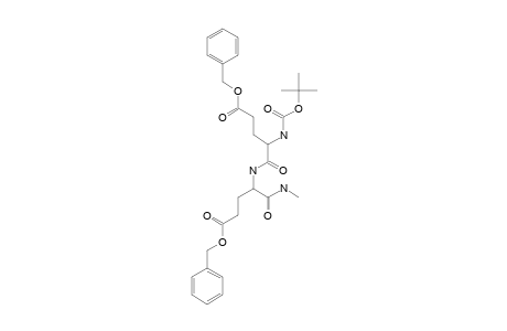 N-ALPHA-(TERT.-BUTOXYCARBONYL)-O-(BENZYL)-GLUTAMYL-O-(BENZYL)-GLUTAMYL-METHYLAMIDE;BOC-GLU-(OBZL)-(2)-GLU-(OBZL)-(1)-NHME