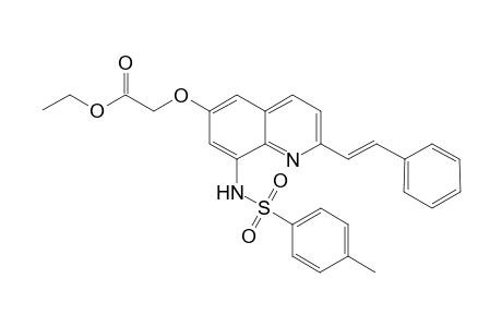 Ethyl 2-(2-[(E)-2-Phenyl-1-ethenyl]-6-quinolyloxy-8-p-toluenesulfonamido)acetate