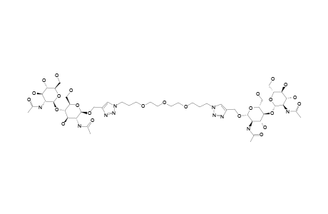 #C5;1,13-BIS-[4-[2-ACETAMIDO-2-DEOXY-4-O-(2-ACETAMIDO-2-DEOXY-BETA-D-GLUCOPYRANOSYL)-BETA-D-GLUCOPYRANOSYL-OXYMETHYL]-1H-1,2,3-TRIAZOLE-1-YL]-4,7,10-TRI