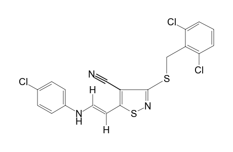 trans-5-[2-(p-CHLOROANILINO)VINYL]-3-[(2,6-DICHLOROBENZYL)THIO]-4-ISOTHIAZOLECARBONITRILE