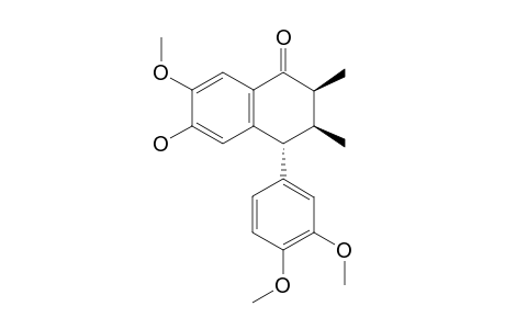 (+)-8,8'-HOLOSTYONE;(7'R,8S,8'S)-8,8'-DIMETHYL-4-HYDROXY-3',4',5-TRIMETHOXY-2,7'-CYCLOLIGNAN-7-ONE