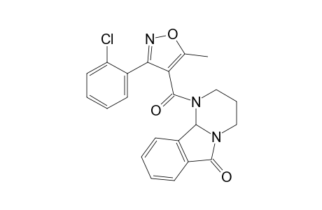 1-{[3-(o-chlorophenyl)-5-methyl-4-isoxazolyl]carbonyl}-1,2,3,4,6,10b-hexahydropyrimido[2,1-a]isoindol-6-one