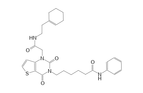 6-(1-(2-{[2-(1-cyclohexen-1-yl)ethyl]amino}-2-oxoethyl)-2,4-dioxo-1,4-dihydrothieno[3,2-d]pyrimidin-3(2H)-yl)-N-phenylhexanamide