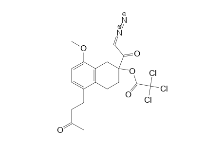 Acetic acid, trichloro-, 2-(diazoacetyl)-1,2,3,4-tetrahydro-8-methoxy-5-(3-oxobutyl)-2-naphtha lenyl ester, (.+-.)-