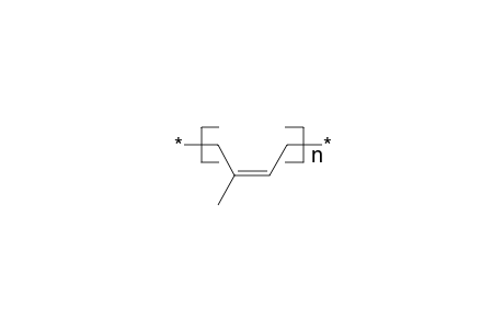 Poly(1-methyl-1-(z)-butylene) with a small amount of resinous material