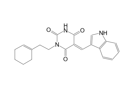 (5E)-1-[2-(1-cyclohexen-1-yl)ethyl]-5-(1H-indol-3-ylmethylene)-2,4,6(1H,3H,5H)-pyrimidinetrione