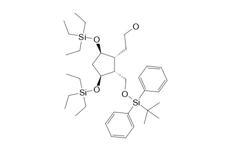 (1S,2R,3R,4R)-2-(TERT.-BUTYLDIPHENYLSILYLOXYMETHYL)-1,4-DI-O-(TRIETHYLSILYL)-3-(HYDROXYETHYL)-CYCLOPENTANE-1,4-DIOL