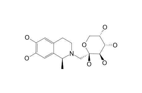 6,7-DIHYDROXY-1-METHYL-N-(6'-FRUCTOPYRANOSYL)-1,2,3,4-TETRAHYDROISOQUINOLINE